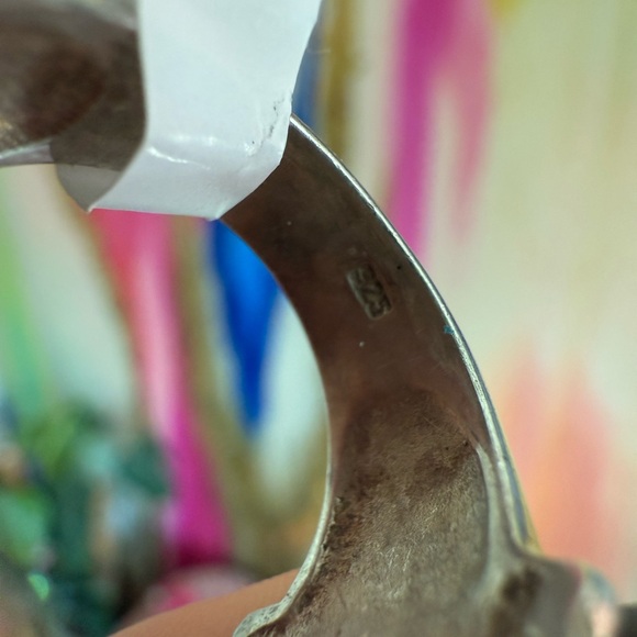 Wide Band 925 Sterling Silver Women's Ring Sz 6.5 - Picture 4 of 5